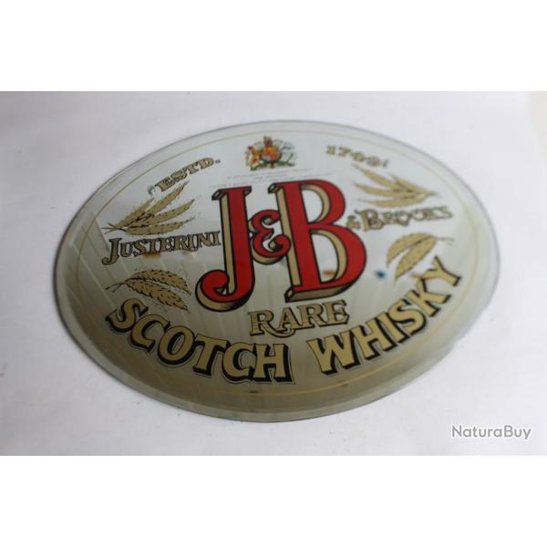 Plaque publicitaire verre �glomis� Whisky J&B publicit� alcool