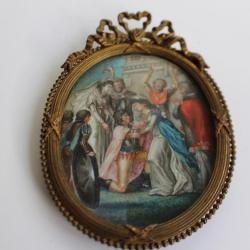 Peinture miniature XVIIIe siècle histoire de France