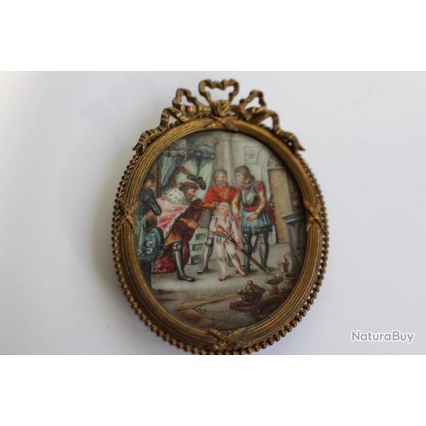 Peinture miniature XVIIIe sicle histoire de France