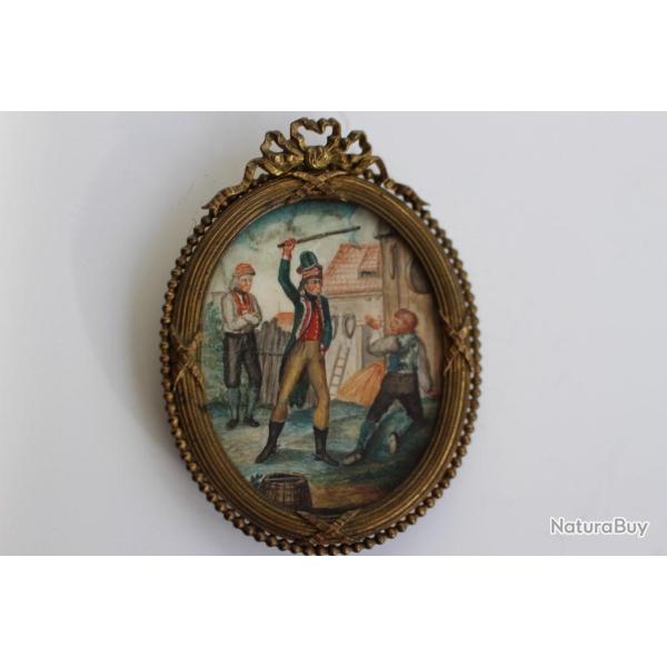 Peinture miniature Rvolution Franaise Jacobins punition