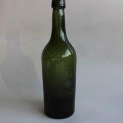 Bouteille ancienne verre soufflé Jaques LAPLACE Carouge (Suisse)