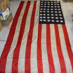 Tres grand drapeau des Etats Unis USA 1940 ( 48 états ) cousus