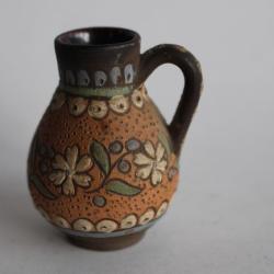 Mini vase terre vernissée THOUNE THUNE Art populaire SUISSE XIXe