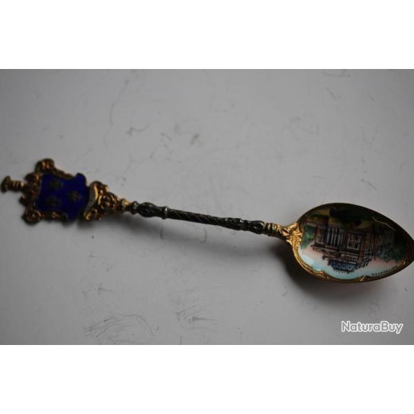 Cuill�re souvenir HOFHEATER WIESBADEN argent �mail