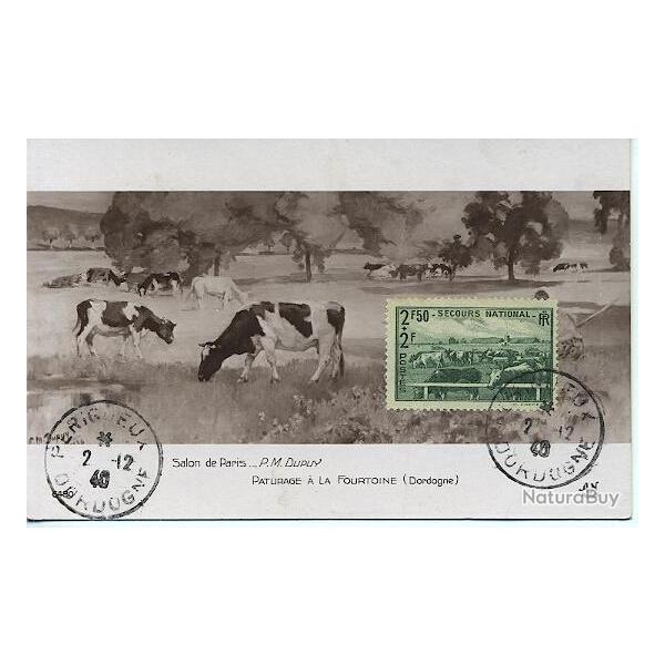 Carte-maximum France n� 469 - Paturage secours national