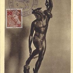 Carte-maximum France n° 477 Statue Mercure de Rude