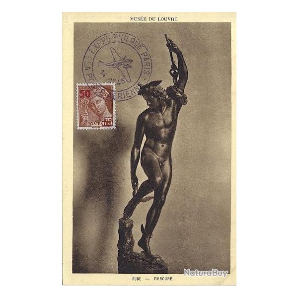 Carte-maximum France n� 477 Statue Mercure de Rude