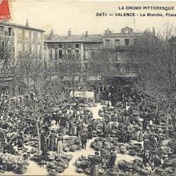 26 VALENCE - La Drome pittorresque - CPA - Marché