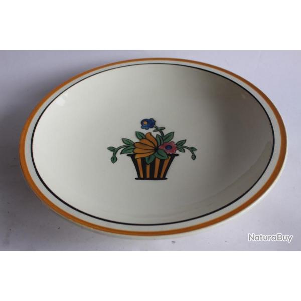 Plat creux c�ramique Art deco JEAN LUCE