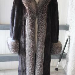 Manteau de fourrure vison et renard No&euml;l Gen&egrave;ve