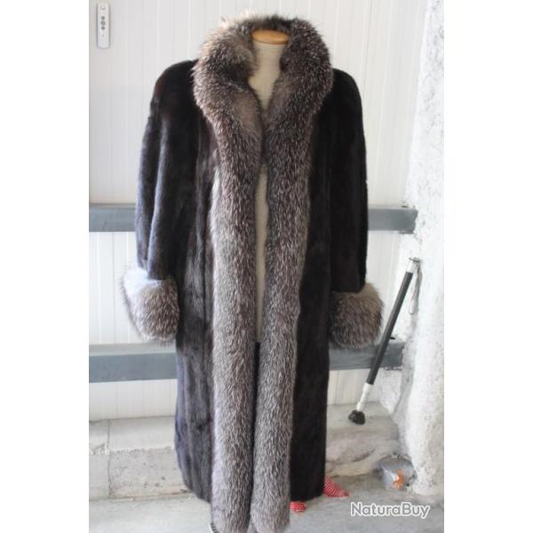 Manteau de fourrure vison et renard No�l Gen�ve