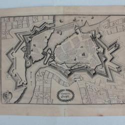 Gravure Carte de Genève Kaspar MERIAN (1627-1686)