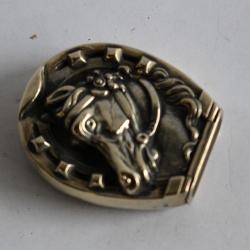 Boite a feu boite d'allumettes pyrog&egrave;ne fer a cheval E.Q.