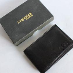Porte cartes LAGUIOLE cuir noir