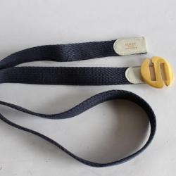 HERMES ceinture cuir blanc et coton bleu accessoires mode LUXE