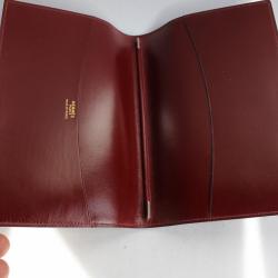 HERMES couverture d'agenda cuir bordeaux