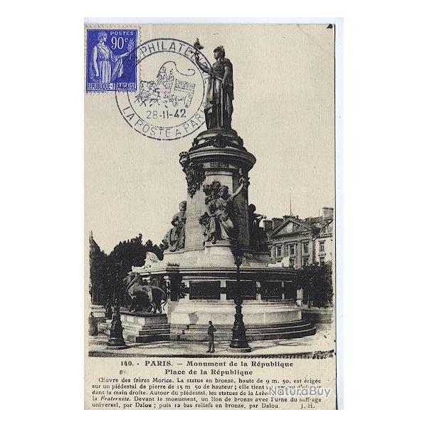 Carte-maximum France n� 368 - 90c type Paix