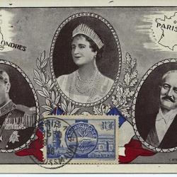 Carte-maximum France n&deg; 400 Souverains Britanniques