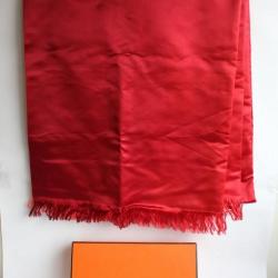 HERMES &Eacute;charpe soie rouge