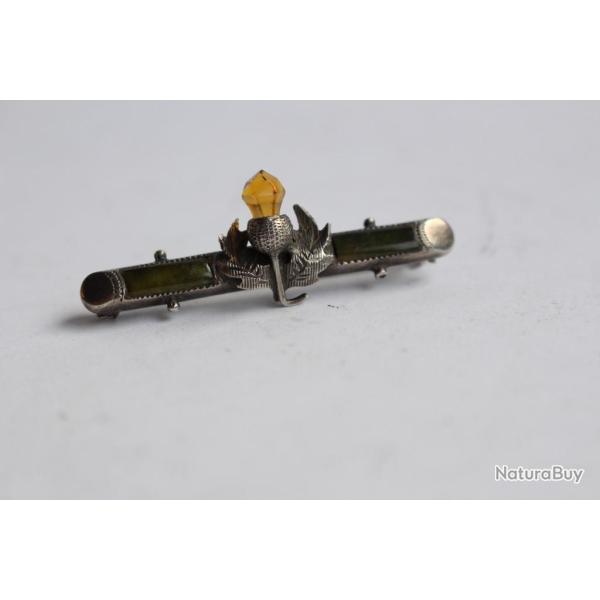 Ancienne broche argent gland ch�ne