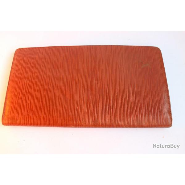 LOUIS VUITTON Porte r�pertoire cuir �pi marron