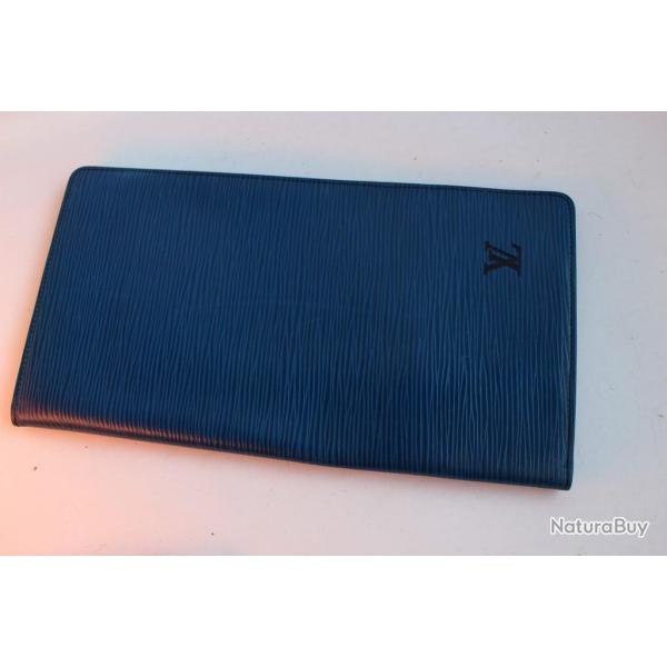 Porte r�pertoire LOUIS VUITTON en cuir �pi bleu accessoires de mode luxe