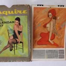 Calendrier Vintage Esquire 1957  Pin Up Mike Ludlow  U.S.A