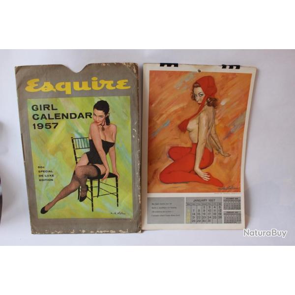 Calendrier Vintage Esquire 1957  Pin Up Mike Ludlow  U.S.A