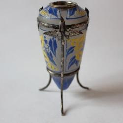 Vase amphore verre émaillé Art déco D'ARGYL