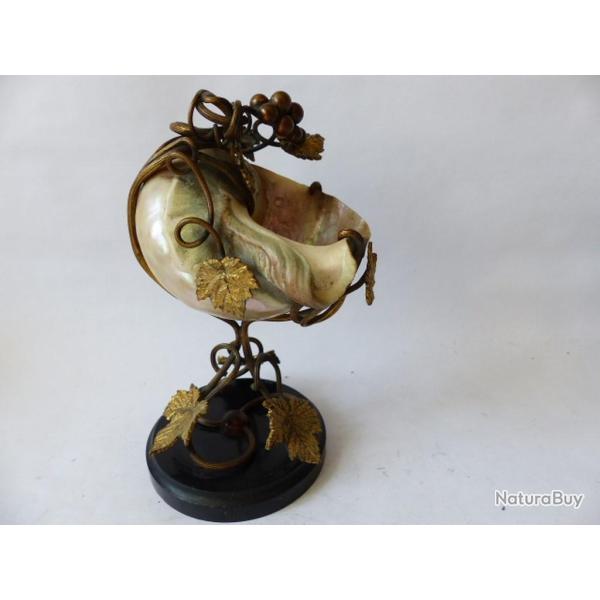 Coupe coquillage et vignes Napol�on III Antiquit�s