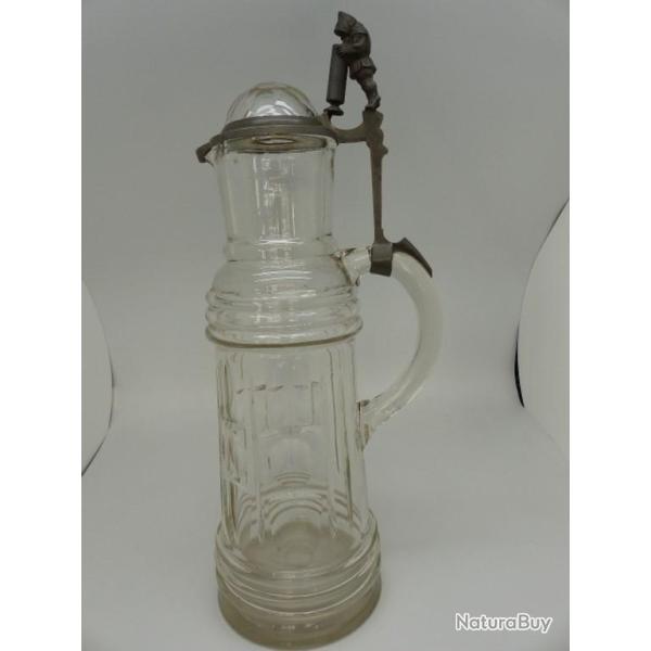 Ancienne carafe � bi�re Allemagne gnome nain bistrot