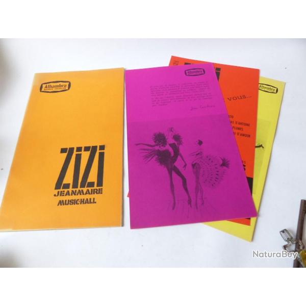 Programme de l'Alhambra Maurice Chevalier ZIZI JEANMAIRE