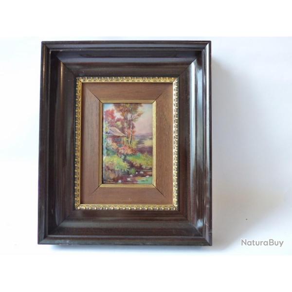 Tableau en �maux de Limoges Camille Faur�  �t� en Limousin