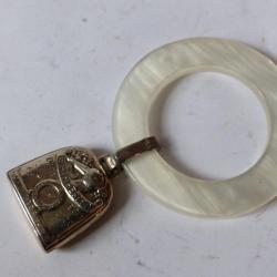 Hochet argent sterling enfant argenterie St&eacute;phanie 1983