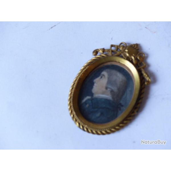 Peinture miniature portrait tableaux antiquit�s