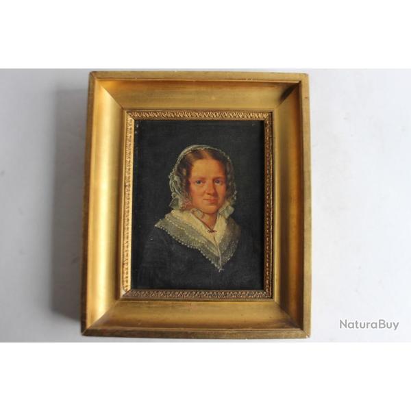 Peinture portrait Charlotte Robert-Feller Orbe Suisse XIXe si�cle