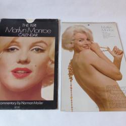 Calendrier collection 1974 Marilyn MONROE Actrice Cin&eacute;ma