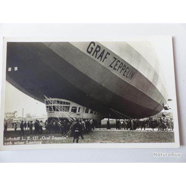 CPA dirigeable Graf Zeppelin apr�s son atterrissage