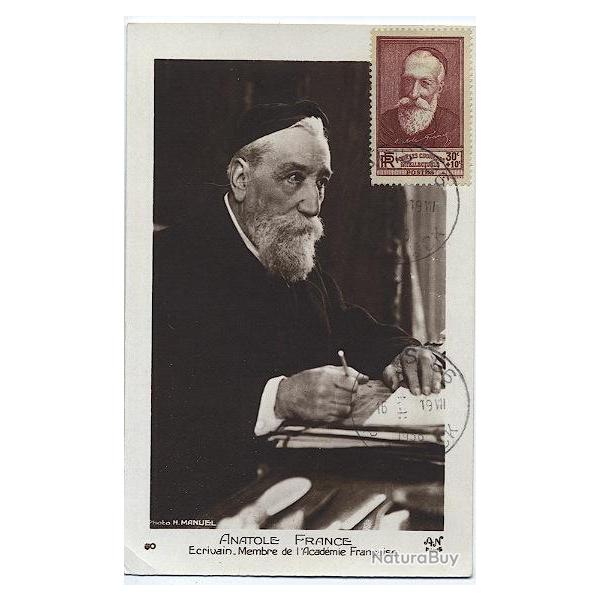 Carte-maximum France n� 380 - Anatole France