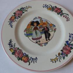 Assiette fa&iuml;ence DORTU VERET, Baylon Carouge Art de la table