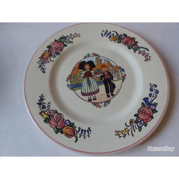 Assiette fa�ence DORTU VERET, Baylon Carouge Art de la table