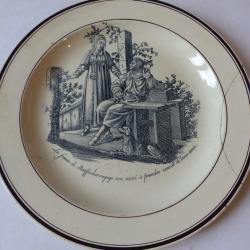 Assiette Fa&iuml;ence de Carouge Baylon 1803-1829 Suisse Art de la table