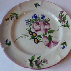 Assiette faience luneville XVIIIe/XIXe si&egrave;cle Art de la table