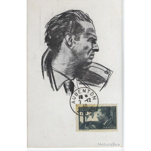 Carte-maximum France n� 337- Jean Mermoz