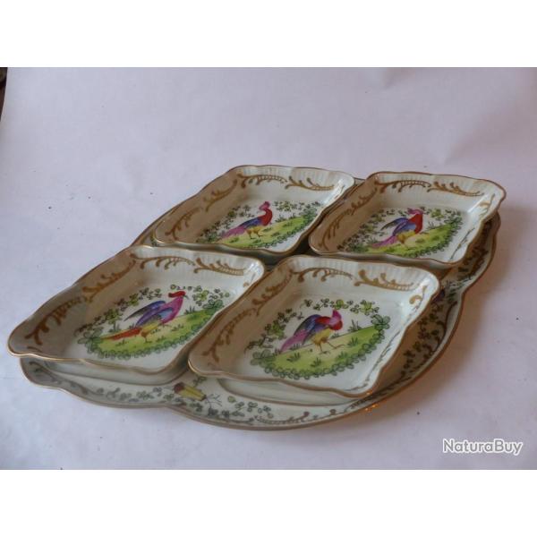 Raviers sur plateau en porcelaine de Mehun Art de la table