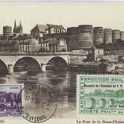 Carte-maximum France n&deg; 500 Angers + vignette