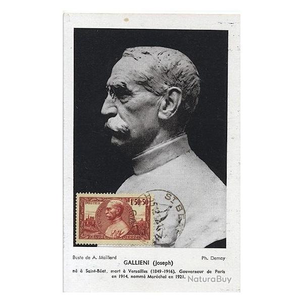Carte-maximum France n� 456 - Joseph Galli�ni