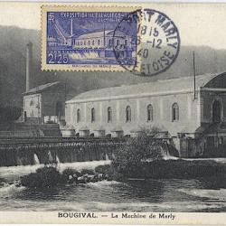 Carte-maximum France n&deg; 430 -  Bougival - Machine de Marly