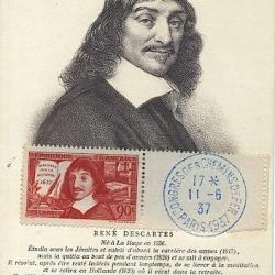 Carte-maximum France n&deg; 341 - Ren&eacute; Descartes