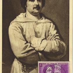 Carte-maximum France n&deg; 438 - Honor&eacute; de Balzac